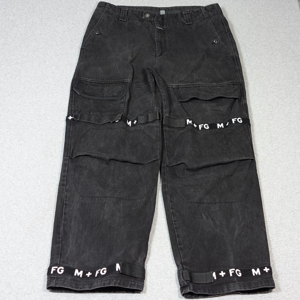 Vintage Marithe Francois Girbaud Baggy Jeans Mens 40M Black Shuttle Tape